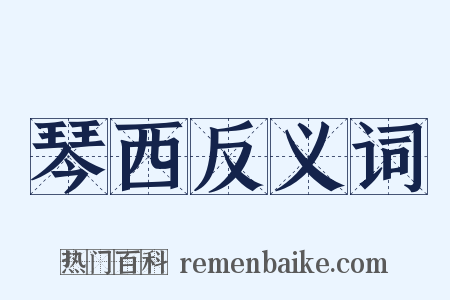 琴西反义词是什么意思的图片